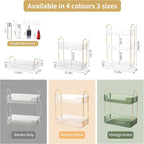 Akinbas 2 Tier Bathroom Organizer Countertop Makeup Perfume Tray Skincare - Image 2