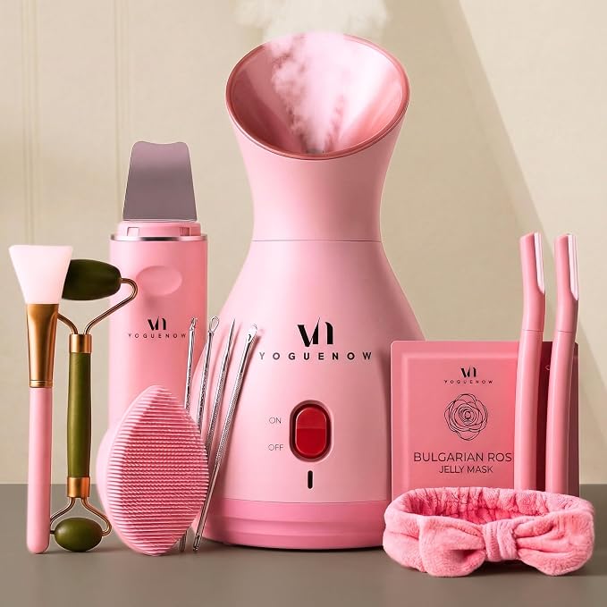 Facial Steamer Spa Kit with Complimentary 17 Skin Care Tools | Face Steamer by VOGUENOW