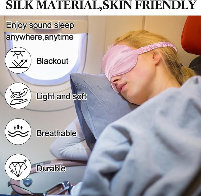 Newcotte 50 Pcs Silk Sleep Eye Mask - Image 3
