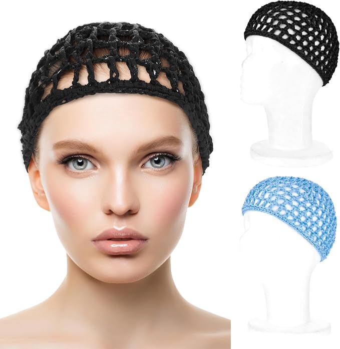 WLLHYF Wig Cap Thick Long Hair Caps Adjustable Net Mesh Braided Weaving Making - Image 2