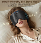 LC-dolida Luxurious Silk Soft Sleep Mask, Sleep Headphones - Image 6