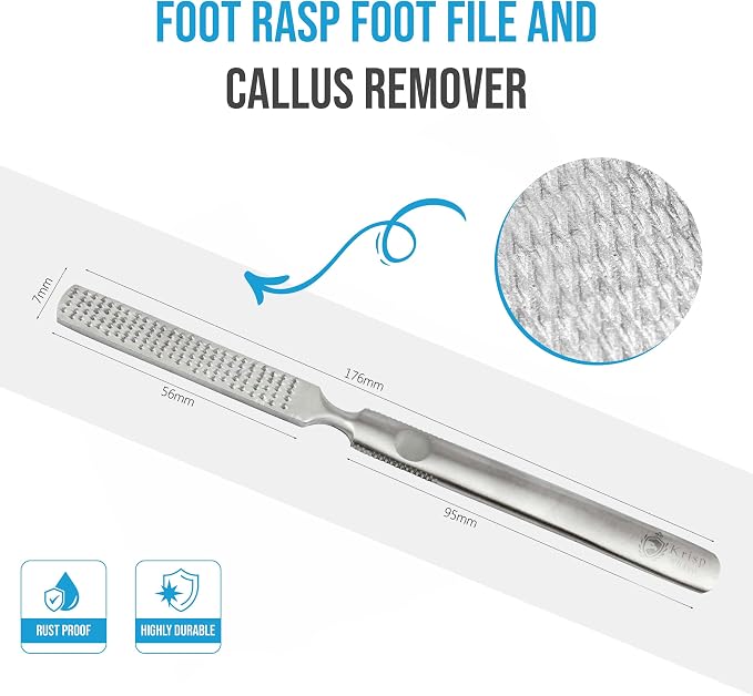 Foot Rasp Foot File Callus Remover Professional 7” Corn Removers - Image 3