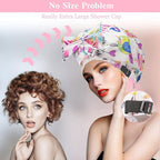 2 PCS Shower Caps, Reusable & Extra Large & Adjustable & Double Layer - Image 2