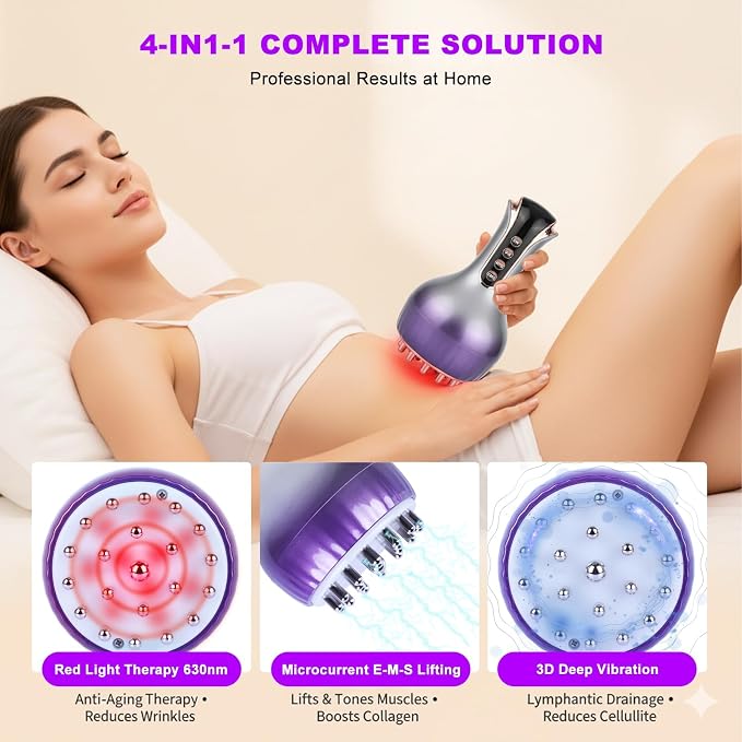 4-in-1 Lymphatic Drainage Massager & Cellulite Massage Tool, 35-Speed Fascia - Image 2