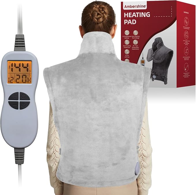 Ambershine 26"x35" XXXL King Size Neck& Shoulder& Back Heating Pad by Ambershine