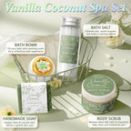 Spa Gifts for Women Bath Gift Set, Vanilla Coconut Spa Gift Baskets Home Bath - Image 5