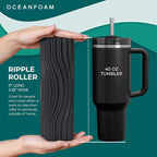 Oceanfoam Ripple Travel Foam Roller Firm Mini Foam Roller - Image 2