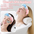 Zkptops Spa Headband for Washing Face Wristband Set Sponge Makeup Skincare - Image 3