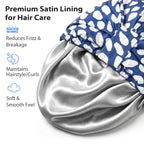 INNELO Luxury Shower Cap for Women Reusable Waterproof, Double Layered Shower - Image 3