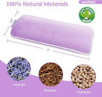 Lavender Weighted Eye Pillow for Yoga, Microwavable Moist Heat Eye Compress Mask - Image 3