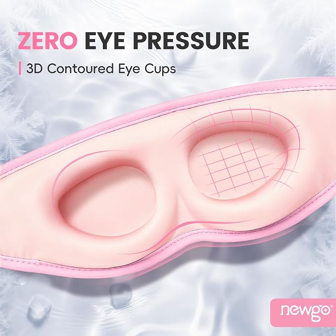 NEWGO Cooling Gel Eye Mask 3D Soft Cold Eye Mask, Eye Ice Pack - Image 3