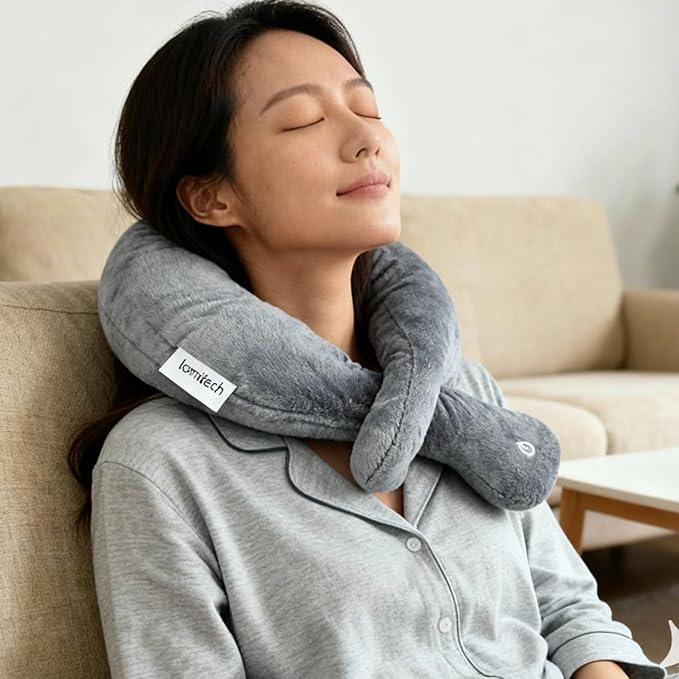 Travel Pillows, Wireless Airplane Massage Pillow Neck Support - Image 4