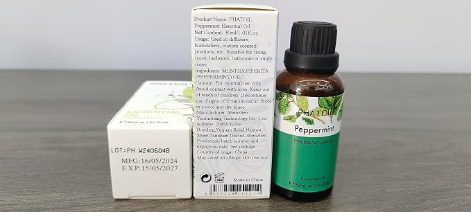 Peppermint Essential Oil, 1.01Fl.Oz PHATOIL Pure Essential Oil Singles - Image 8