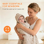 MIGIOL Muslin Hooded Baby Towels 100% Cotton ，Super Soft Muslin Baby Bath Towel - Image 3