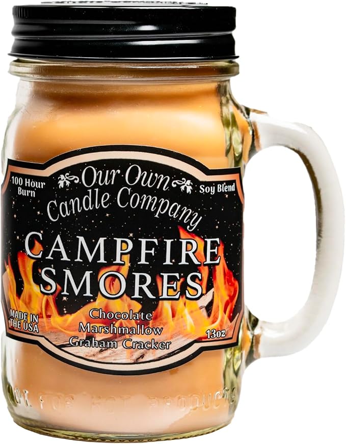 Our Own Candle Company Campfire S’Mores Scented Candle, Mason Jar, Long Lasting by OurOwnCandleCompanycandles