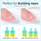 3 Pcs 18ml Gel Base Coat, Builder Gel & No Wipe Top Coat Set - Image 6