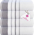 CASA COPENHAGEN White Bay 4Pcs 100% Egyptian Cotton Designer Hand Towels Gift by CASACOPENHAGEN