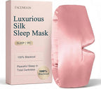 Mulberry Silk Sleep Mask for Women, 100% Blackout Eye Mask for Sleeping by FACEMOON