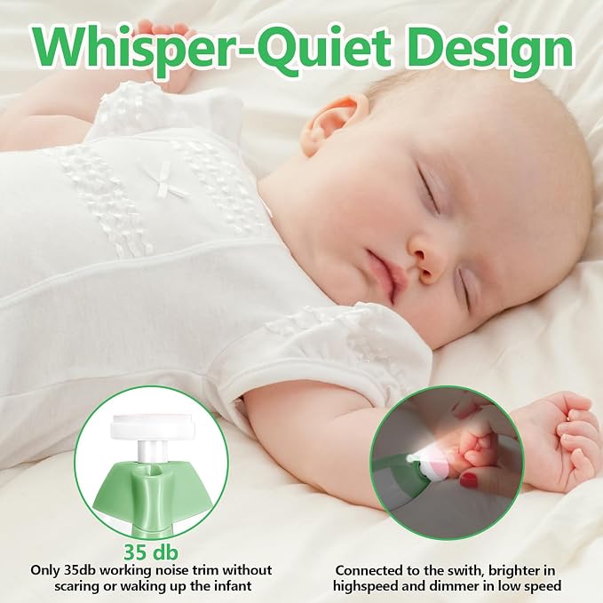 Qunlions life Baby Nail Trimmer Electric, 6 in 1 Baby Nail File Clippers Infant - Image 5