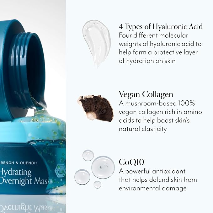 Bliss Drench & Quench Hydrating Overnight Collagen Mask - Image 3