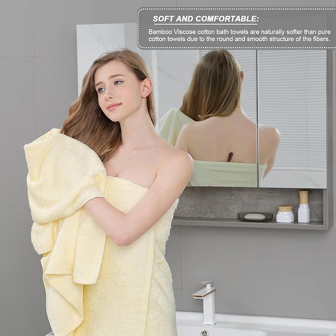 Aibaser Bath Towels, 27x54inch - Image 5