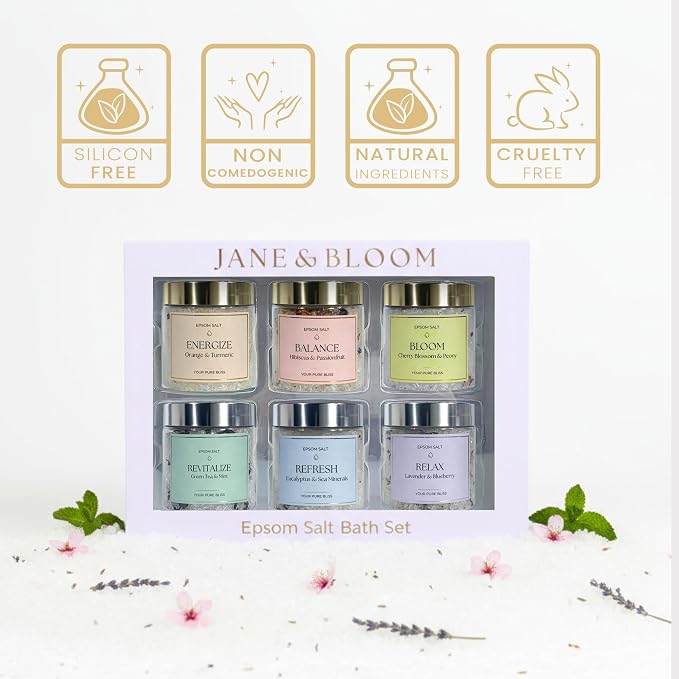 Epsom Salt Bath Gift Set – 6 Aromatherapy Blends - Image 5