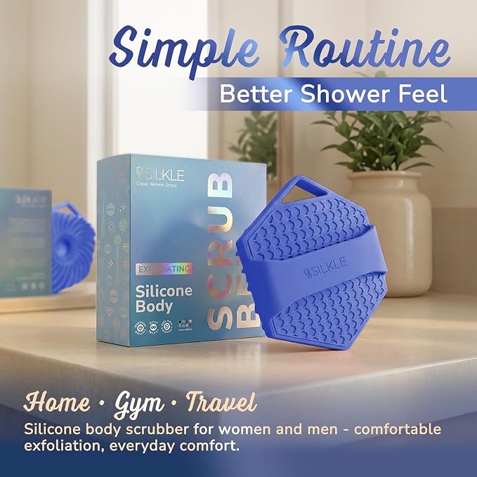 SILKLE Silicone Body Scrubber – Gentle Exfoliating Shower Scrubber - Image 7