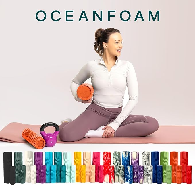 Oceanfoam Ripple Travel Foam Roller Firm Mini Foam Roller - Image 9