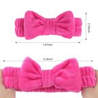 Semato 8 Pcs Hot Pink Spa Headband - Image 2