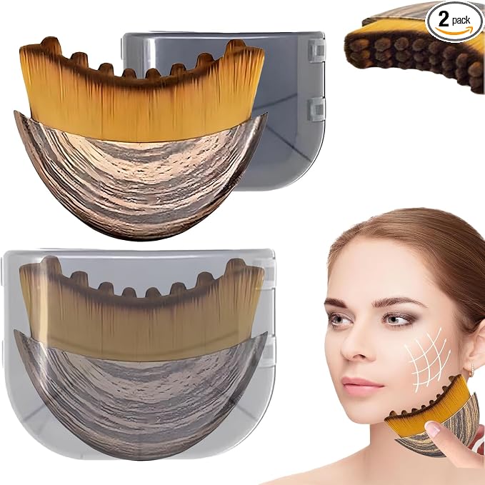 ANGEO Lymphatic Contour Face Brush Soft Bristle Lymphatic Drainage Massager by Unknown