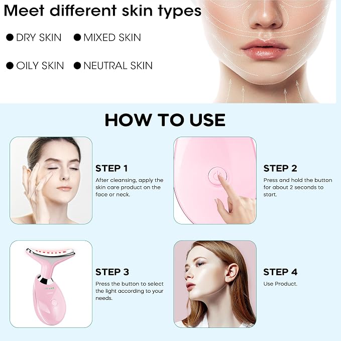 Facial Massager, Portable Face Neck Massager Wand - Image 2