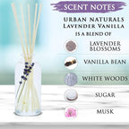 Urban Naturals Lavender Vanilla Reed Diffuser Set | Room Scent Infuser - Image 4