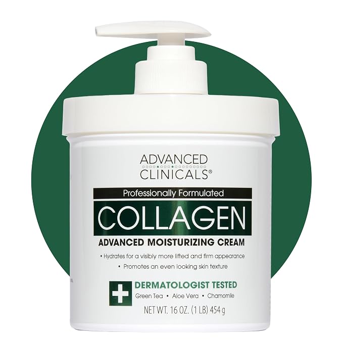 Advanced Clinicals Collagen Cream Body Lotion & Face Moisturizer W/Vitamin E | by AdvancedClinicals