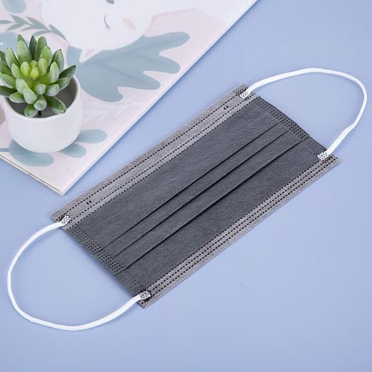 Borje Grey Disposable Face Mask 100 Pcs Grey Face Masks 3 Ply Protection Masks - Image 5