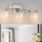3-Light Brushed Nickel Wall Sconces by Esfos