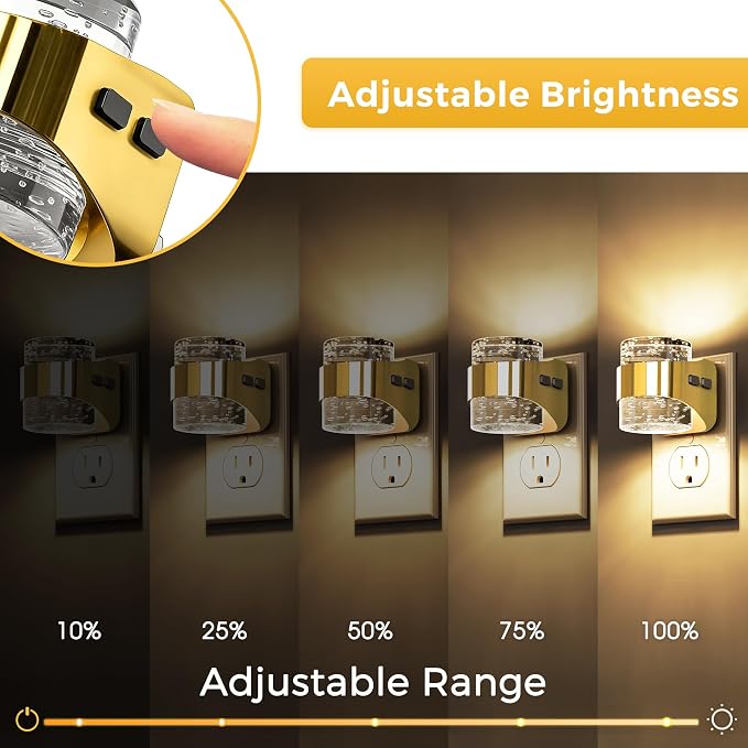 L LOHAS LED Night Light, 2 Pack 3000K Bubble Night Lights Plug into Wall - Image 3
