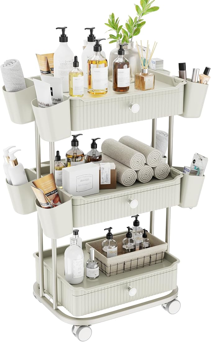 Dolonm 3 Tier Drawer Shelf Beauty Cart by Dolonm