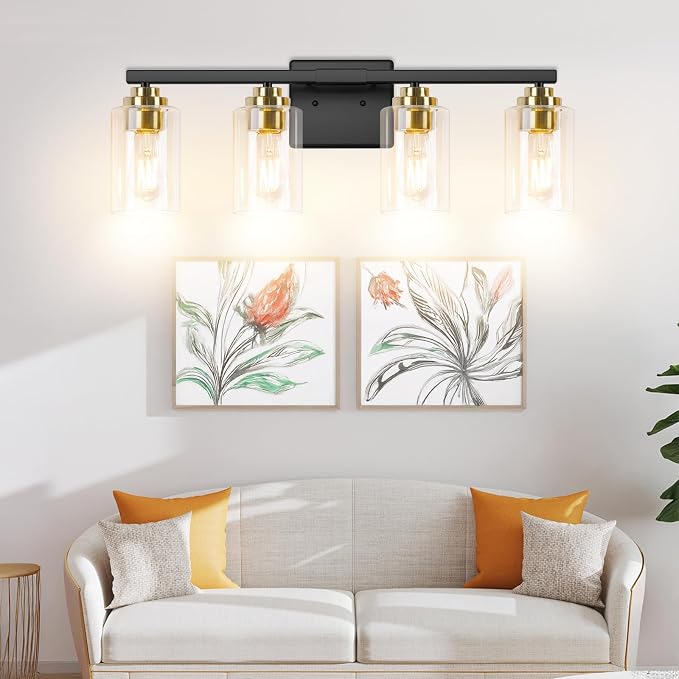 4-Light Bathroom Light Fixtures, Classic Wall Light Fixture - Image 9