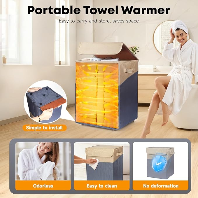 38L Foldable Towel Warmer Bucket - Image 5