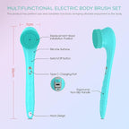 VOYOR Electric Body Brush Back Scrubber Silicone Body Scrubber Two-Way Rotating - Image 6