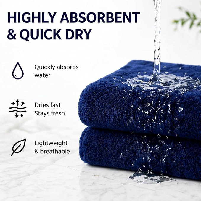SEISSO 4 Pack Extra Large Bath Towels 63"x35", Bath Sheets - Image 5