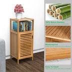 Bathroom Bamboo Storage Cabinet, Freestanding Floor Cabinet - Image 7