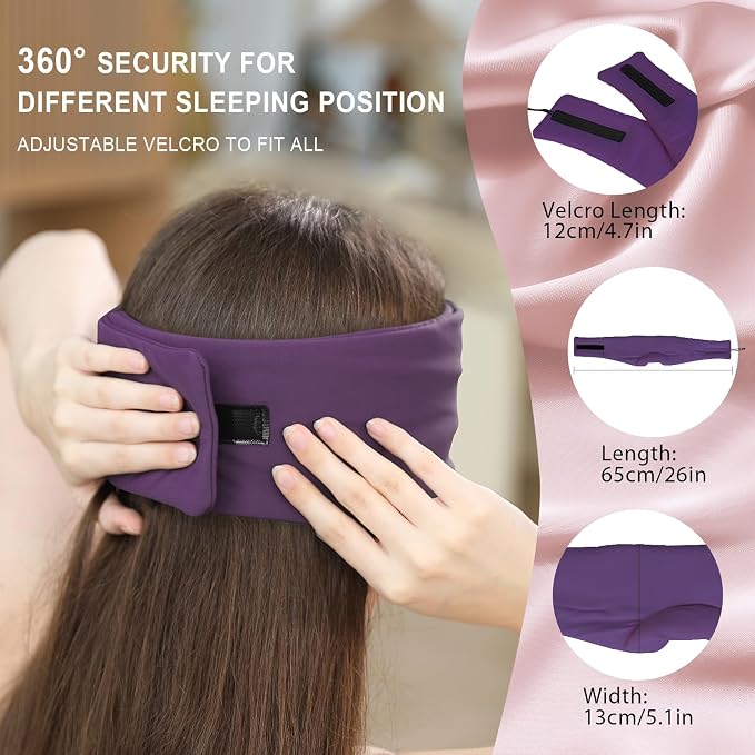 LC-dolida Sleep Mask with Bluetooth Headphones, Ice Silk Sleep Headphones with - Image 9