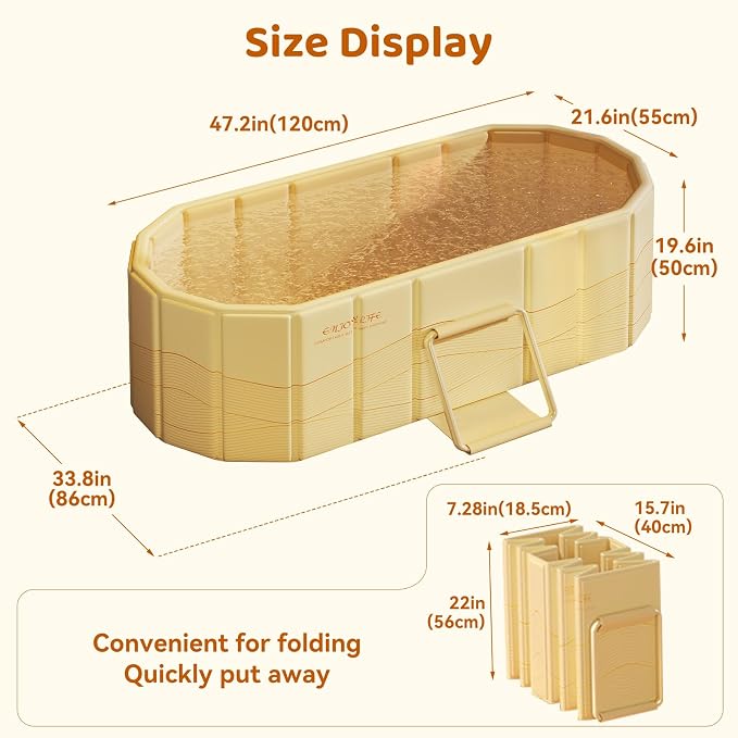 Portable Foldable Bathtub, Freestanding Bathtub No Installation, Bathroom SPA - Image 2