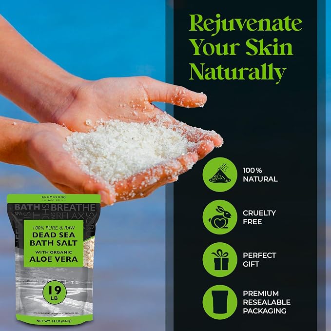Aromasong 19 lbs RAW Dead Sea Salt - Image 5