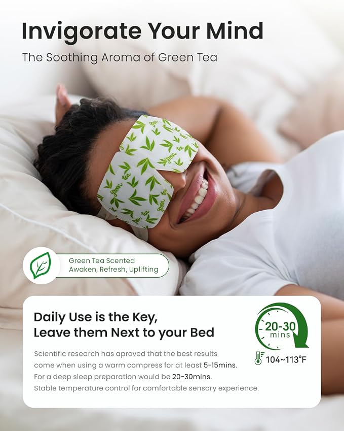 16 Packs Steam Eye Masks for Dry Eyes, Relief Eye Fatigue & Puffy Eyes - Image 5