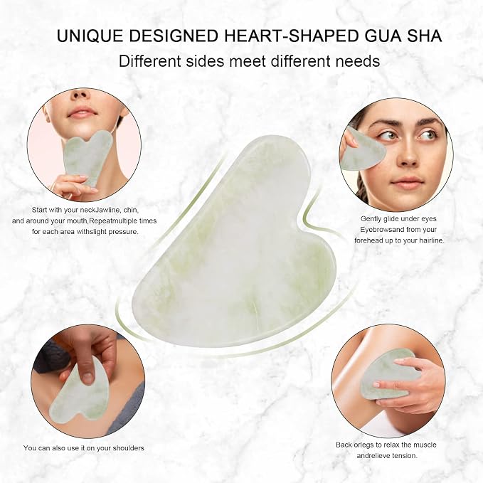 Jade Roller for Face, Facial Roller Massager Skin Care Tool, Gua Sha Facial - Image 5