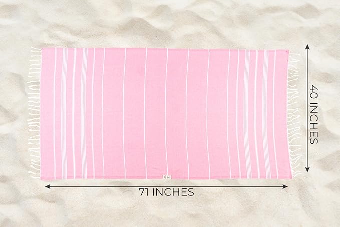 Ray Silver Turkish Beach Towel – 100% Cotton 40x71 Quick Dry Oversized Sand - Image 6