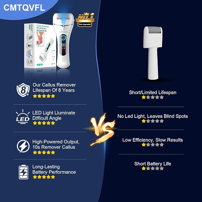 9.0 Upgrade Electric Foot Callus Remover CMTQVFL -【Removes 99.99% of Calluses - Image 5