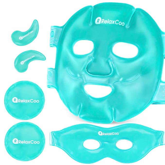 RelaxCoo Ice Face Eye Mask for Dark Circles and Puffiness Cold Warm Compress by RelaxCoo